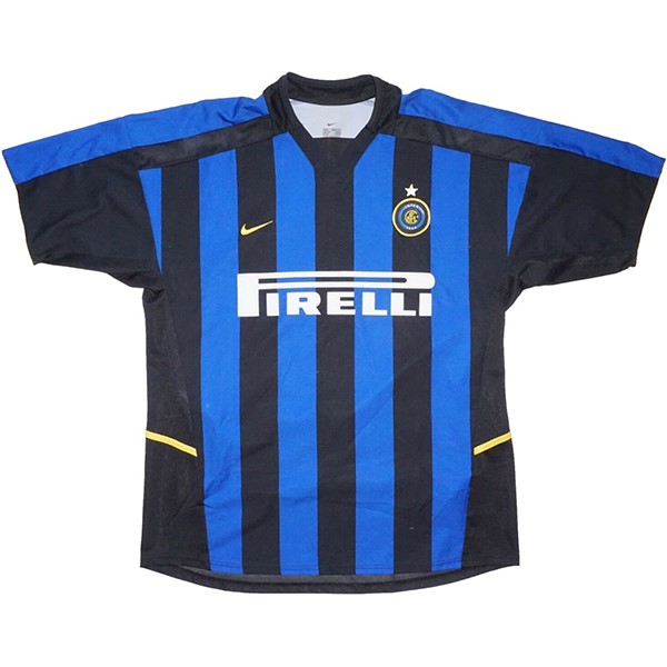 Camiseta Inter De Milán Replica Primera Ropa Retro 2002 2003 Azul